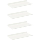  Polica na zidu s policom Zidne 4 pcs Bijelo 40 x 18 x 2 5 cm - Bijelo 40 x 18 cm 4 | shoptok.hr