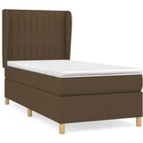  Krevet s oprugama i madracem tamnosmeđi 100 x 200 cm od tkanine | shoptok.hr