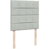  Okvir kreveta s madracima svijetlosivi 90x200cm baršunasti | shoptok.hr