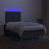  Box spring s madracem LED tamnosivi 120 x 200 cm tkanina | shoptok.hr