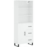 Maison Chic Visoka omara - Komoda - Predalnik bela 69,5x34x180 cm inženirski les, (21720260) | Shoptok.si