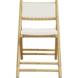  3-dijelni sklopivi bistro set s krem bijelim jastucima bambus | shoptok.hr
