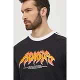 Adidas Bombažna majica z dolgimi rokavi Flames črna barva, IS0206