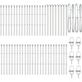  Ugrađeni stup za ogradu 52 pcs Srebrna Čelik obložen prahom | shoptok.hr