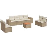 vidaXL 9-dijelni set vrtnih sofa s jastucima bež od poliratana | shoptok.hr
