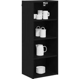 vidaXL Viseći ormarić s policom Riga Crni hrast 40 x 29,5 x 100 cm | shoptok.hr