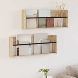  Polica za časopise s policom 2 pcs Sonoma hrast 80 x 12 x 30 cm | shoptok.hr