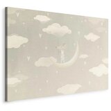  Slika - Little Conqueror - A Mouse in Heart Pajamas on the Moon Among Clouds 60x40 Na talijanskom platnu | shoptok.hr
