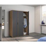Rauch Möbel OMARA S KLASIČNIMI VRATI, siva, hrast artisan | Shoptok.si