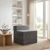 SOFA na razvlačenje Tamnosiva 200 x 70 x 10 cm Baršun | shoptok.hr