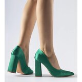 Gemre Green satin block heels Gonzalez | Shoptok.si