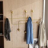 Kalune Design Kovinski stenski obešalnik v zlati barvi Dama – | Shoptok.si