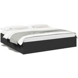 Maison Chic Posteljni okvir - Dvoposteljna postelja - Zakonska postelja črn 180x200 cm inženirski les-J4799, (21772516) | Shoptok.si