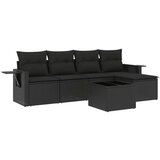  6-dijelni set vrtnih sofa s jastucima crni od poliratana | shoptok.hr