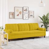  Trosjed s ukrasnim jastucima žuti 210 cm baršunasti | shoptok.hr