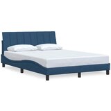 vidaXL posteljni okvir brez vzmetnice modra 120x200 cm tkanina, (21829285) | Shoptok.si