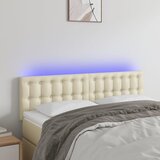  LED uzglavlje krem 144 x 5 x 78/88 cm od umjetne kože | shoptok.hr