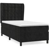 The Living Store Box spring postelja z vzmetnico črna 90x200 cm žamet - Box Spring Postelja, (21492000) | Shoptok.si