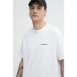Abercrombie & Fitch Bombažna kratka majica moški, bela barva