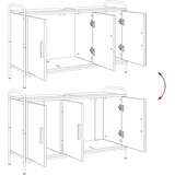  Set ormarića za kupaonicu 3 kom. Crni hrast 40 x 36 x 109,5 cm | shoptok.hr