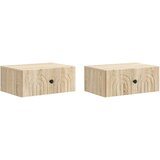  Stenski nočni omarici 2 pcs Sonoma hrast 49 x 34,5 x 20 cm, (5000209579) | Shoptok.si
