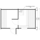 Male kuće Vanjska sauna HANKO 400 × 235 cm sa šindrom | shoptok.hr