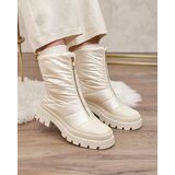 Resti Women's Tainve Beige Flat Heel Boots | Shoptok.si