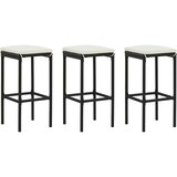  4-dijelni vrtni barski set s jastucima crni | shoptok.hr