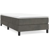 Box spring krevet s madracem tamnosivi 80 x 200 cm baršunasti | shoptok.hr