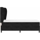 Box spring krevet s madracem Crna 200 x 100 cm Baršun - Crna 100 x 200 cm Kristal s dugmadima | shoptok.hr