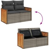  Garnitura za vrt od 13 komada s jastučićima Siva Poli ratan Akacija | shoptok.hr