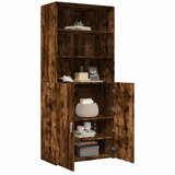  Visoka komoda boja dimljenog hrasta 80 x 42,5 x 185 cm drvena | shoptok.hr