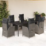 vidaXL 7-dijelni vrtni blagovaonski set sivi od poliratana | shoptok.hr
