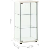 vidaXL Omarica za shranjevanje kaljeno steklo bela | Shoptok.si