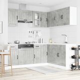  11-dijelni set kuhinjskih ormarića Lucca konstruiranog drva Siva | shoptok.hr