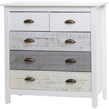 Marckeric bijelo-siva komoda s 4 ladice Romantica, 79 x 80 cm Cijene