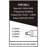 Gembird NPA65-195-3330 (DE07) **punjac za laptop 65W-19.5V-3.33A, 4.5x3.0mm black pin (858) cene