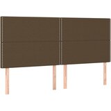 Maison Chic Posteljno vzglavje - Vzglavna omarica 4 kosa temno rjav 80x5x78/88 cm blago, (22077699) Cene