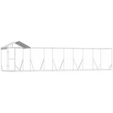 Vanjski kavez za pse s krovom srebrni 10x2x2,5m pocinčani čelik | shoptok.hr