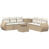  Set sofe 8 kom. Bež i krem bijela Poli Rattan i čelik | shoptok.hr