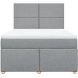  Krevet box spring s madracem svjetlosiva 160x200 cm tkanina | shoptok.hr