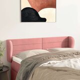  Vzglavje z ušesi roza 147x23x78/88 cm žamet Cene