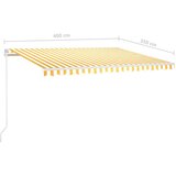  Tenda na ručno uvlačenje s LED svjetlima 400x350 cm žuto-bijela | shoptok.hr