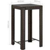  Vrtni barski stol smeđi 60 5 x 60 5 x 110 5 cm od poliratana | shoptok.hr