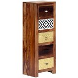 vidaXL Bočni ormarić 40 x 30 x 110 cm od masivnog drva šišama | shoptok.hr