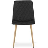  TURIN stolica - crni baršun / noge u boji drveta x 2 | shoptok.hr