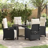 vidaXL Set vrtnih stolova za 5 osoba Crni poli ratan | shoptok.hr