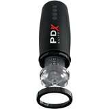 PDX Elite Moto Bator 2 - usisna, gore i dolje, vibrirajuća umjetna maca (crna) | shoptok.hr