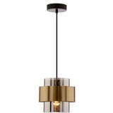 Candellux Lighting Crna viseća svjetiljka sa staklenim sjenilom ø 18 cm Spiega – | shoptok.hr