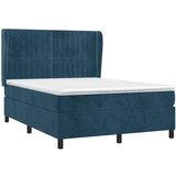  Krevet s oprugama i madracem tamnoplavi 140x190 cm baršunasti | shoptok.hr